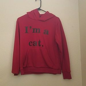 Red cat hoodie
